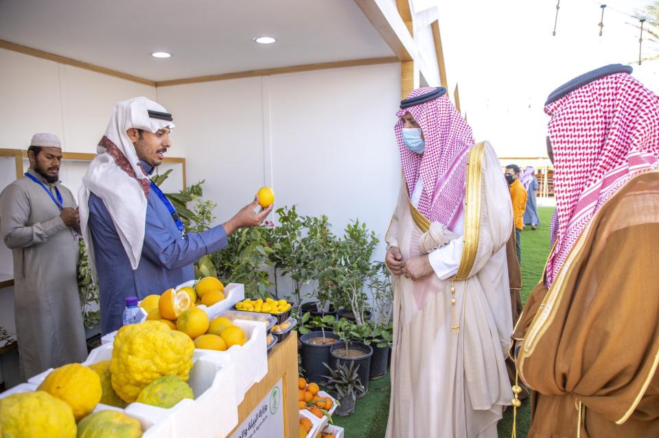 سمو أمير حائل يدشن فعاليات مهرجان المنتجات الموسمية الزراعية والصناعات التحويلية