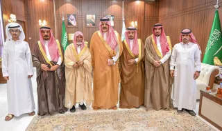 أمير منطقة حائل يستقبل الشلاقي المتنازل عن قاتل ابنه