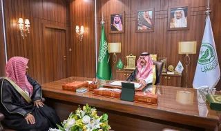 أمير حائل يستقبل رئيس المحكمة الجزائية بالمنطقة المعين حديثاً