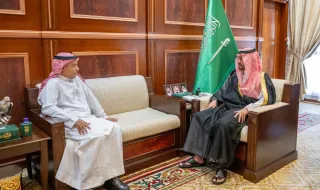 الأمير فيصل بن فهد بن مقرن يستقبل الرئيس التنفيذي وعضو ‏مجلس إدارة شركة أسمنت حائل