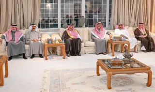 أمير منطقة حائل ونائبه يقدمان العزاء لأسرة الجراد في وفاة فقيدهم