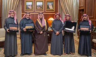 نائب أمير منطقة حائل يستقبل الفائزين في مهرجان الملك عبدالعزيز للصقور