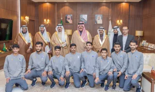 الأمير عبدالعزيز بن سعد يستقبل رئيس جامعة حائل وأعضاء منتخب الجامعة لكرة القدم