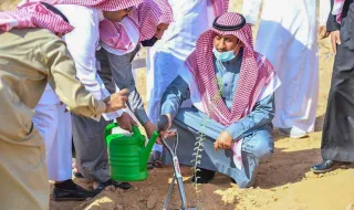 دشن سعاده محافظ بقعاء المكلف حملة التشجير بمحافظه بقعاء