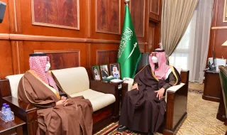 سمو الأمير فيصل بن فهد بن مقرن يستقبل ‏الرئيس التنفيذي المعين لهيئة تطوير المنطقة
