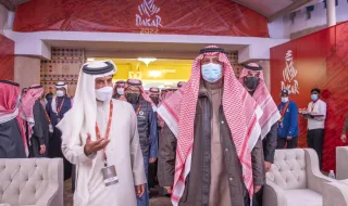 سمو أمير منطقة حائل يرعى الحفل الافتتاحي الرسمي للنسخة الثالثة لرالي داكار السعودية 2022