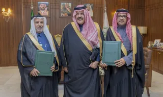 أمير حائل يستقبل رئيس الهيئة العامة للمساحة والمعلومات الجيومكانية