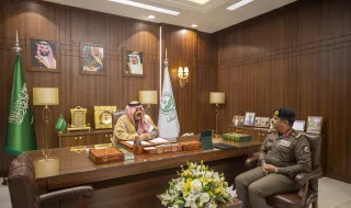 أمير حائل يستقبل مدير شرطة المنطقة