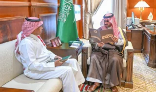 نائب أمير منطقة حائل ‏يستقبل رئيس مجلس إدارة نادي فدك بمحافظة ‏الحائط