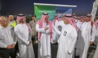 أمير منطقة حائل يفتتح جسر المدينة الحضرية على وادي الأديرع