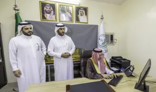 وكيل إمارة حائل يدشن نظام ‏التعاملات الإلكترونية بمركز ضبيعة