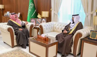 الأمير عبدالعزيز بن سعد يستقبل رئيس جامعة حائل المكلف